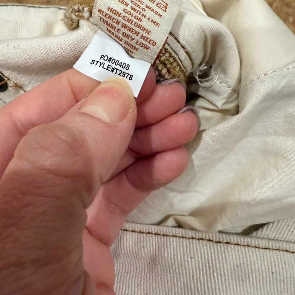 The Territory Ahead Men Driftwood Jeans  34x32 Natural Speckled Cream Cotton - Picture 13 of 13